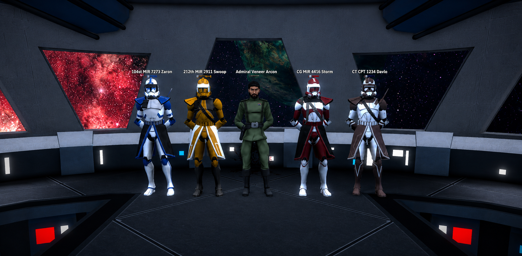 Oddział klonów i dowódca w projekcie Star Wars RP